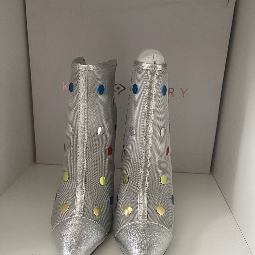 New Katy Perry Silver Ankle Boots